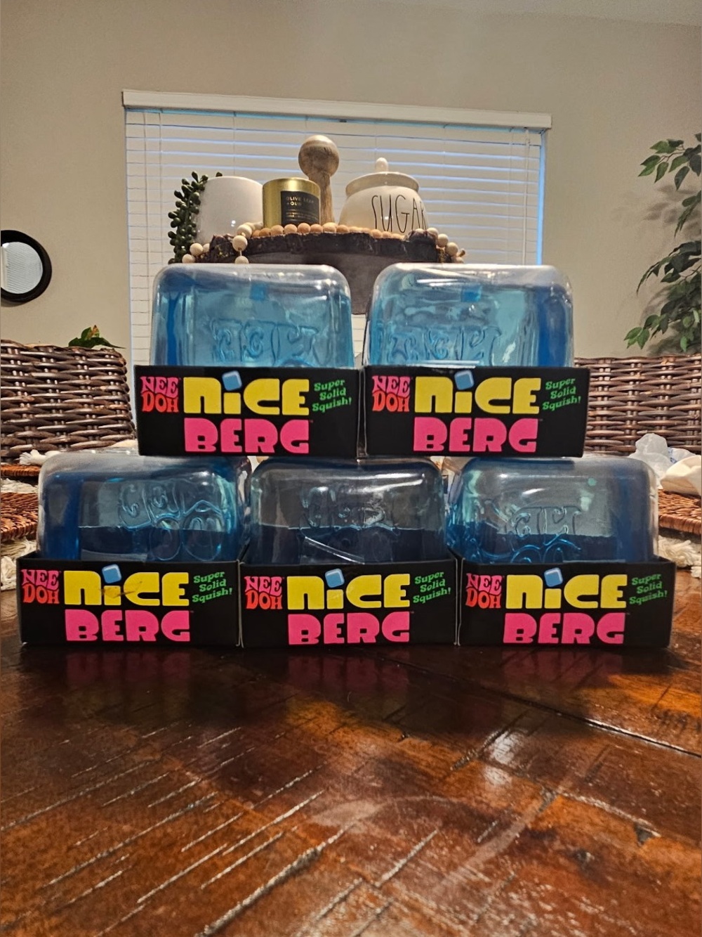 Lot of 5 NeeDoh Nice Berg - Giant NeeDoh Nice Cube - (Blue) AUTHENTIC! Fast Ship